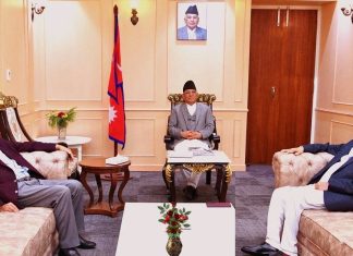 प्रधानमन्त्री निवास बालुवाटारमा शीर्ष तीन नेताबीच संक्रमणकालीन न्यायका विषयमा छलफल meeting-3-parties-politician