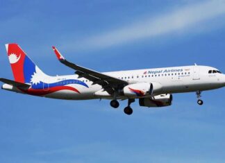 निगमको न्यारो बडी जहाज मर्मतपछि सोमबार काठमाडौँ आइपुग्ने