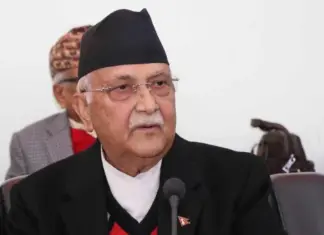 पोखरामा राप्रपा नेतासँग एमाले अध्यक्ष ओलीको भेट