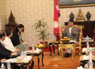 राष्ट्रपतिसँग जापानी विदेशमन्त्रीको शिष्टाचार भेट