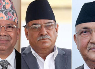 प्रचण्ड, ओली र नेपालबीच भेटवार्ता