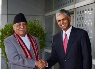 प्रधानमन्त्री दाहाल नयाँदिल्लीमा