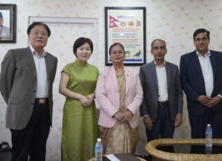 महिलामन्त्री चौधरी र चिनियाँ कूटनीतिज्ञ लिउ युहे नेतृत्वको टोलीबीच भेट