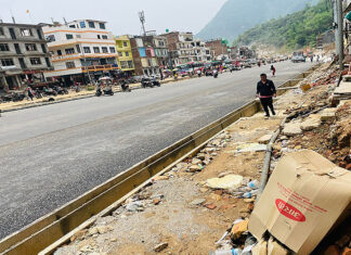 मुग्लिन–पोखरा सडक : संरचना नहटाउँदा काममा ढिलाइ